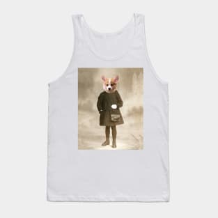 Sepia Copy of Corgi Girl Tank Top